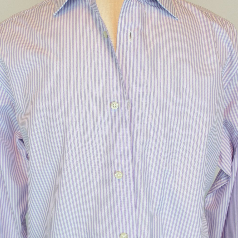 Sacks Fifth Avenue Long-Sleeve Striped Button Down Shirt L NWT